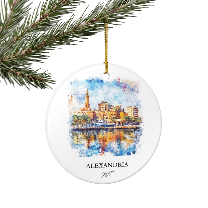 Alexandria Egypt Ornament: Unique Alexandria Souvenir, Egypt Xmas Decor, and Authentic Egypt Gift