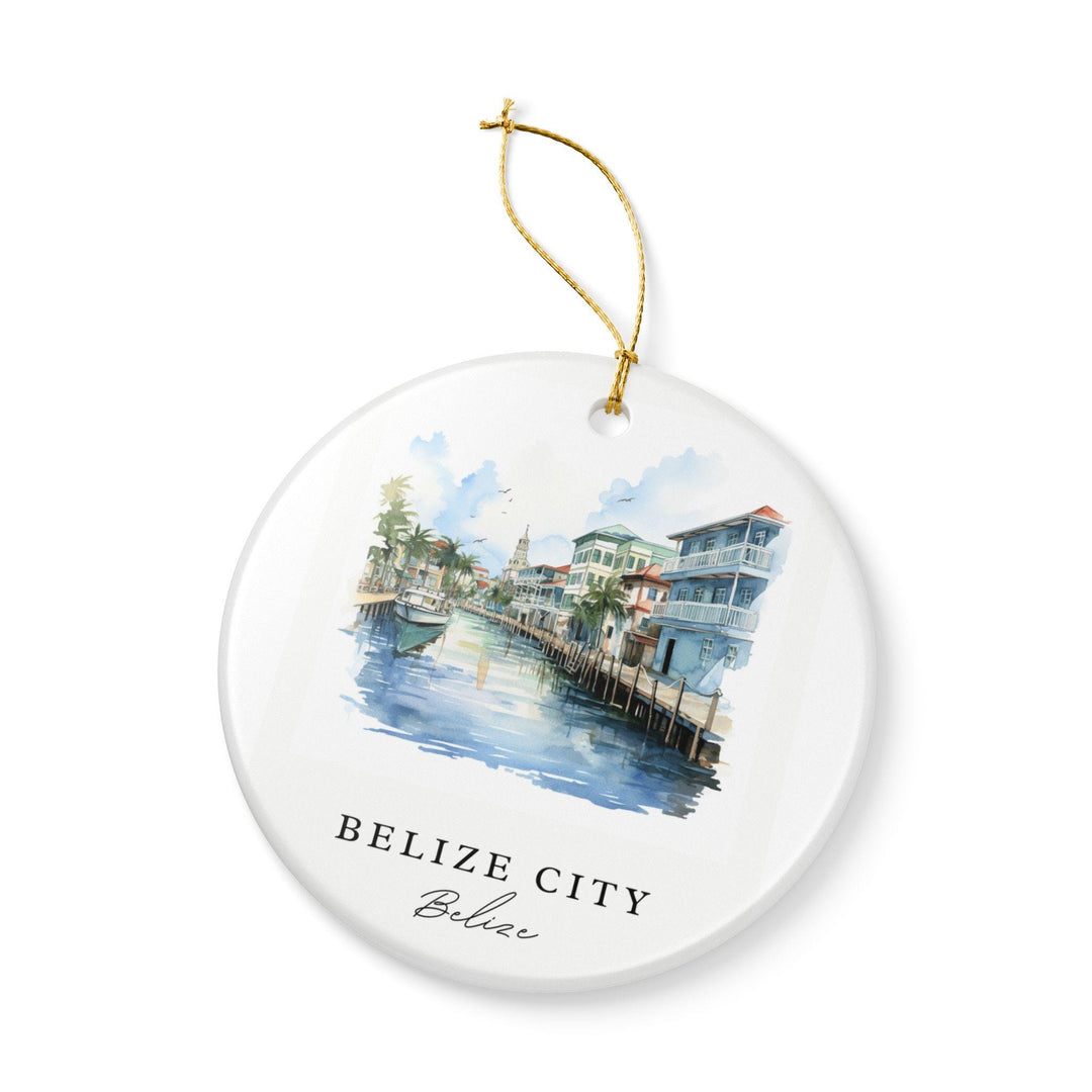 Belize Ornament: Unique Belize City Souvenir, Belize City Xmas Decor, and Authentic Belize Gift