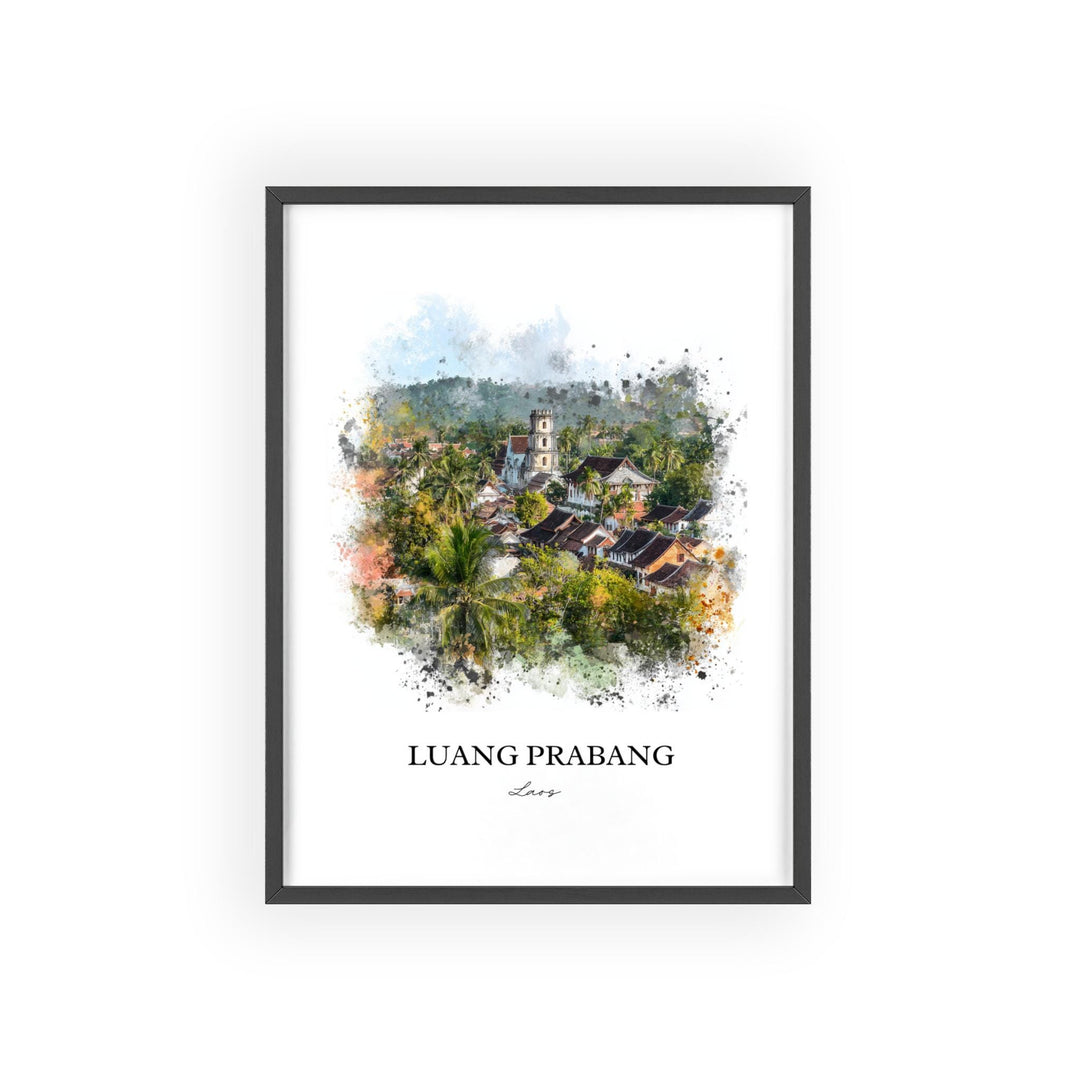 Luang Prabang, Laos – Watercolor Art Print