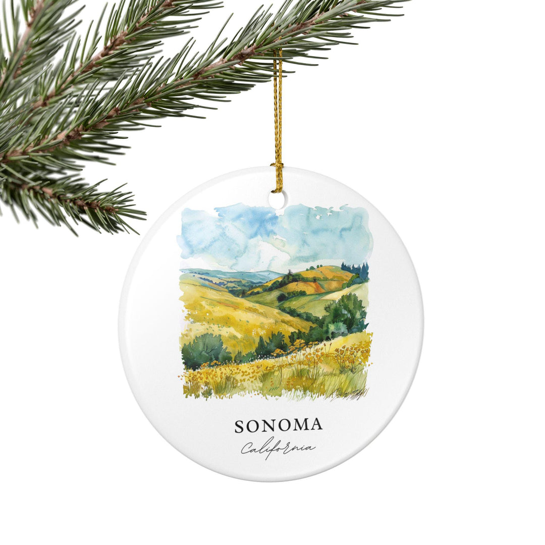Sonoma California Ornament: Unique Sonoma Souvenir, Wine Country Xmas Decor, and Authentic Sonoma CA Gift