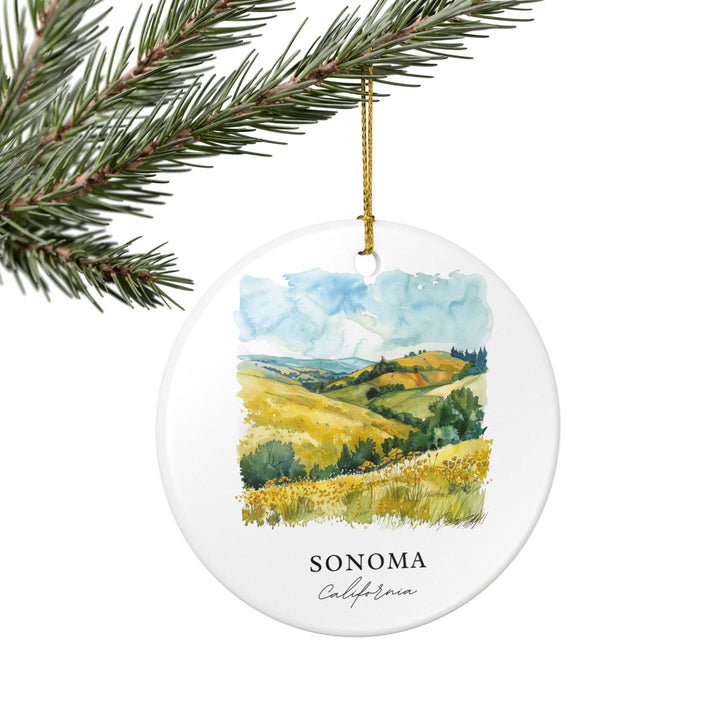 Sonoma California Ornament: Unique Sonoma Souvenir, Wine Country Xmas Decor, and Authentic Sonoma CA Gift