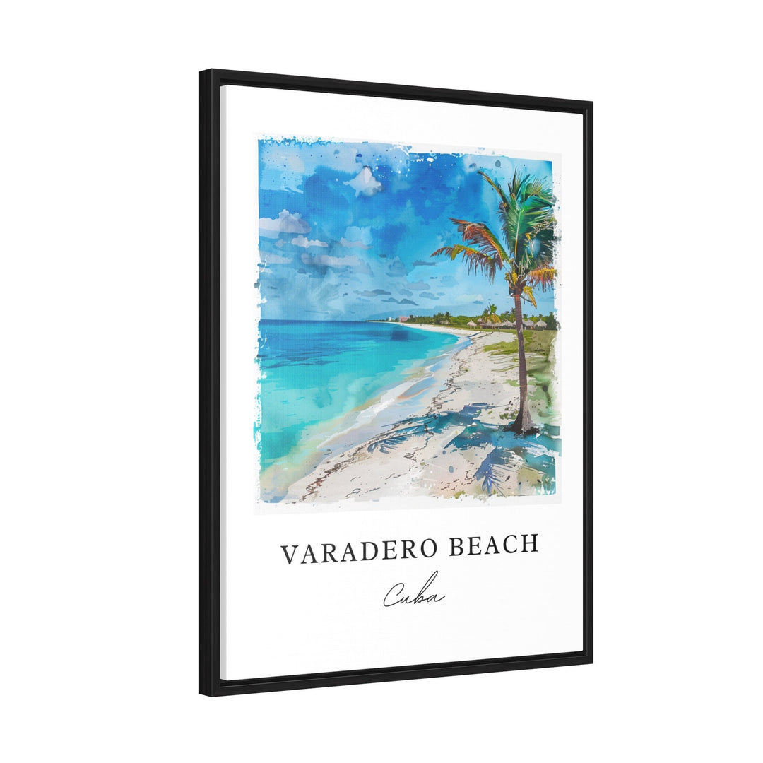 Varadero Beach Wall Art, Varadero Cuba Print, Varadero Watercolor Art, Cuba Beach Gift,