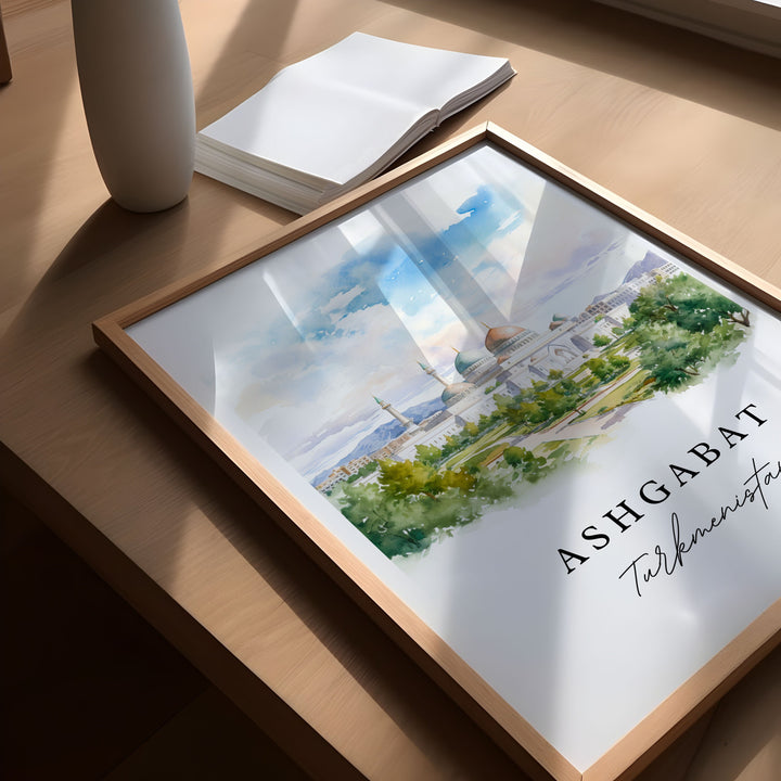 Ashgabat wall art - Turkmenistan, Ashgabat print, Wedding gift, Ashgabat Birthday present, Custom Text, Perfect Gift