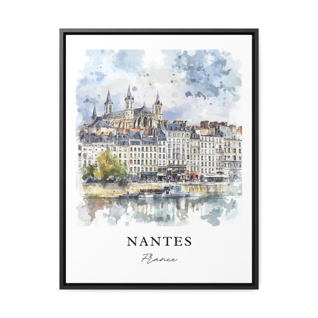 Nantes France Wall Art, Nantes Print, Nantes Watercolor Art, Nantes France Gift,