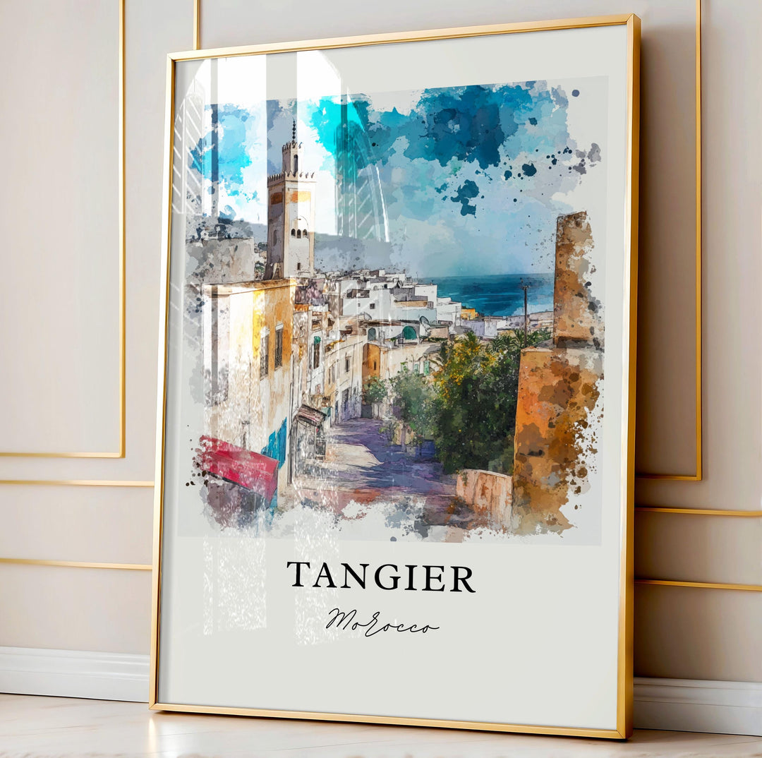 Tangier, Morocco – Watercolor Art Print