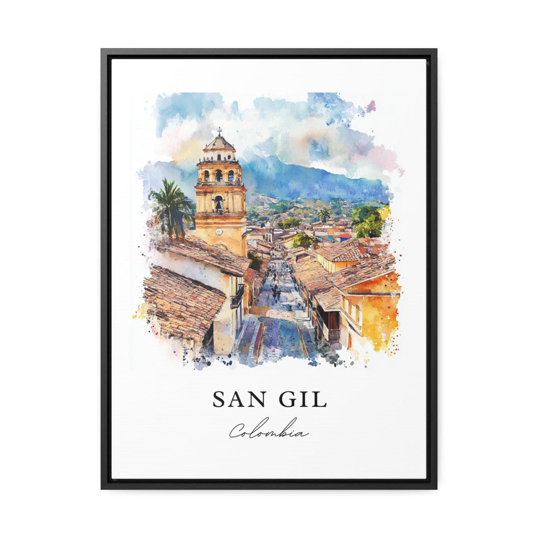 San Gil Colombia Wall Art, San Gil Print, Colombia Watercolor Art, San Gil Colombia Gift,