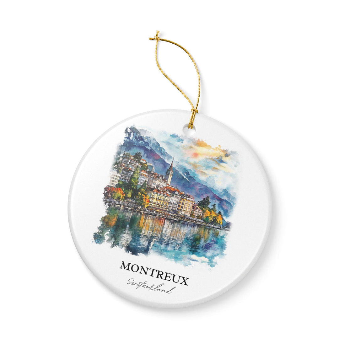 Montreux Switzerland Ornament: Unique Montreux Souvenir, Montreux Xmas Decor, and Authentic Montreux Switzerland Gift