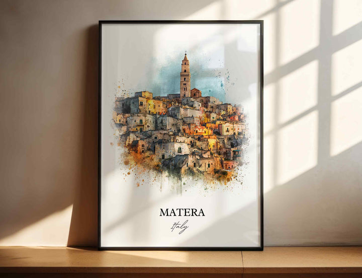 Matera, Italy – Watercolor Art Print