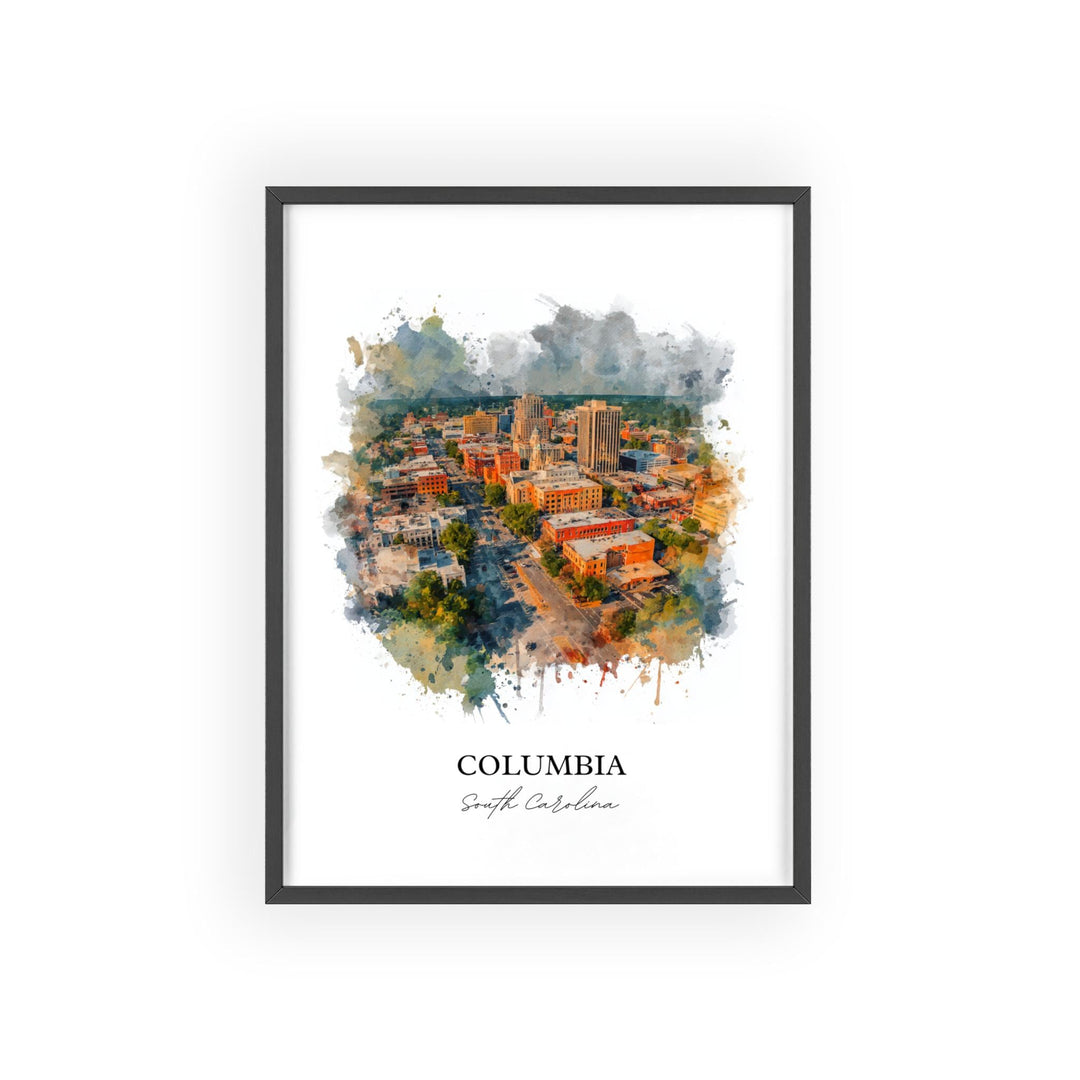 Columbia, South Carolina – Watercolor Art Print