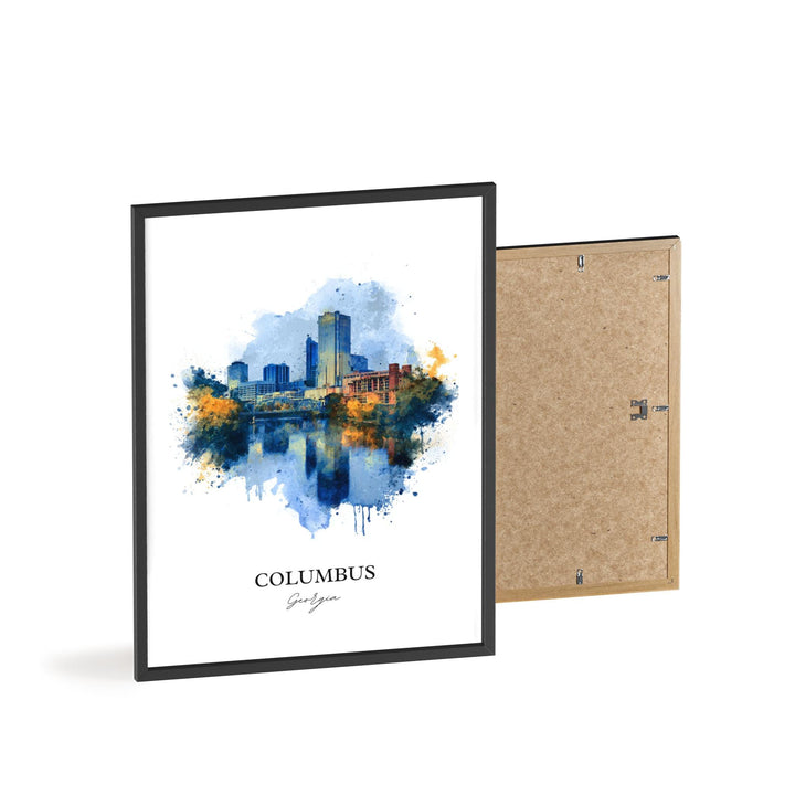Columbus, Georgia – Watercolor Art Print
