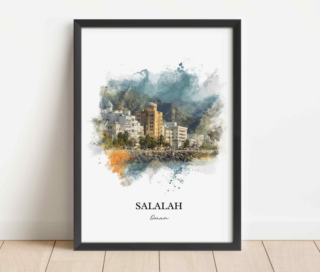 Salalah, Oman – Watercolor Art Print