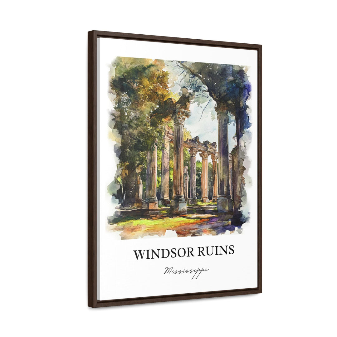 Windsor Ruins, Mississippi, USA – Watercolor Art Print