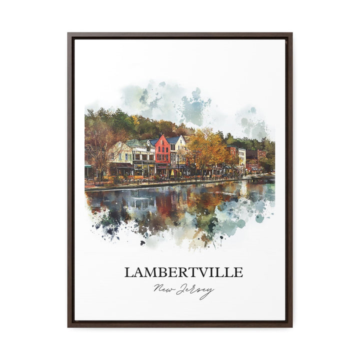 Lambertville NJ Wall Art, Hunterdon County Print, NJ Watercolor Art, Lambertville NJ Gift, Travel Print, Travel Poster, Housewarming Gift