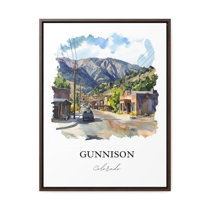 Gunnison CO Wall Art, Tenderfoot Mountain Print, Colorado Watercolor Art, Gunnison Gift, Travel Print, Travel Poster, Housewarming Gift