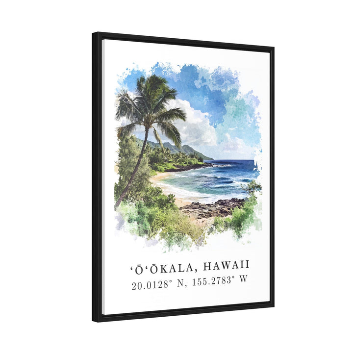 Ookala HI Wall Art, Ookala Hawaii Print, Hawaii Watercolor Art, Hilo Hawaii Gift,