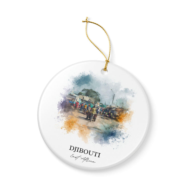 Djibouti Ornament: Unique Djibouti Souvenir, Djibouti Xmas Decor, and Authentic Djibouti Africa Gift