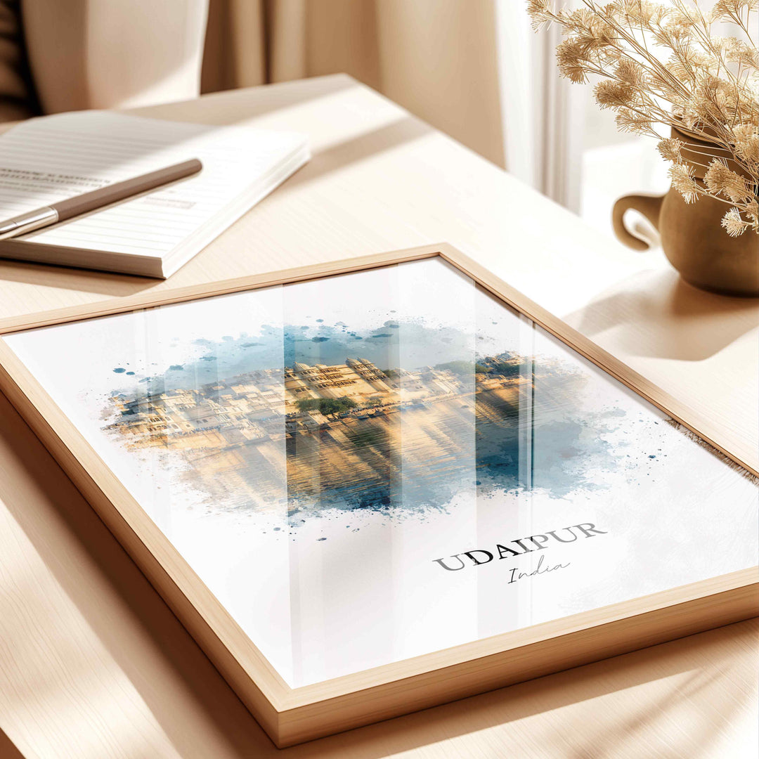 Udaipur, India – Watercolor Art Print