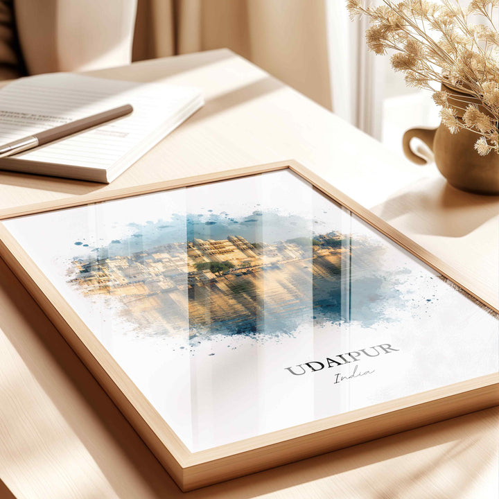 Udaipur, India – Watercolor Art Print