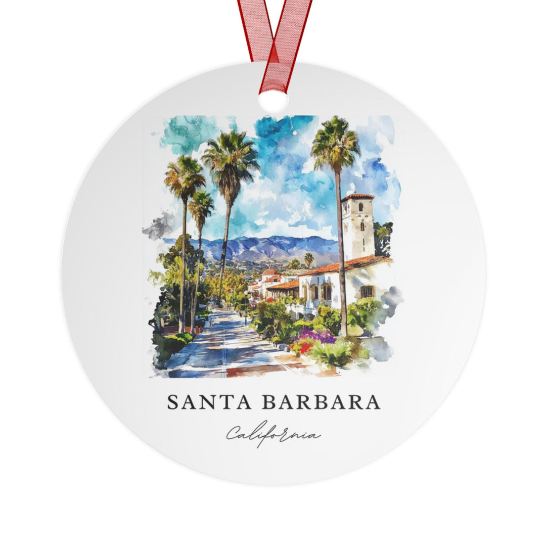 Santa Barbara CA Ornament: Unique UCSB Souvenir, Santa Barbara Xmas Decor, and Authentic Santa Barbara Gift