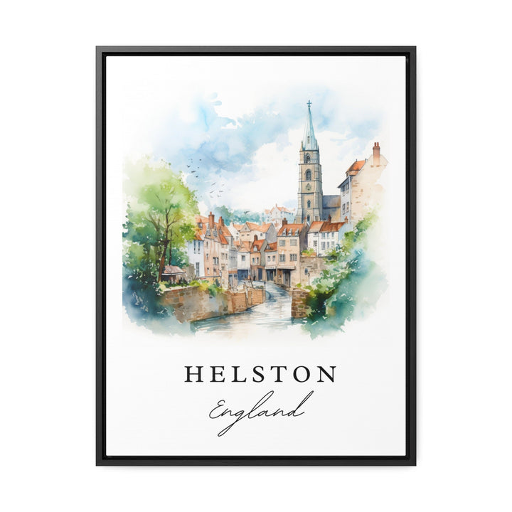 Helston Wall Art, Helston England Print, Helston Watercolor Art, Helston UK Gift,