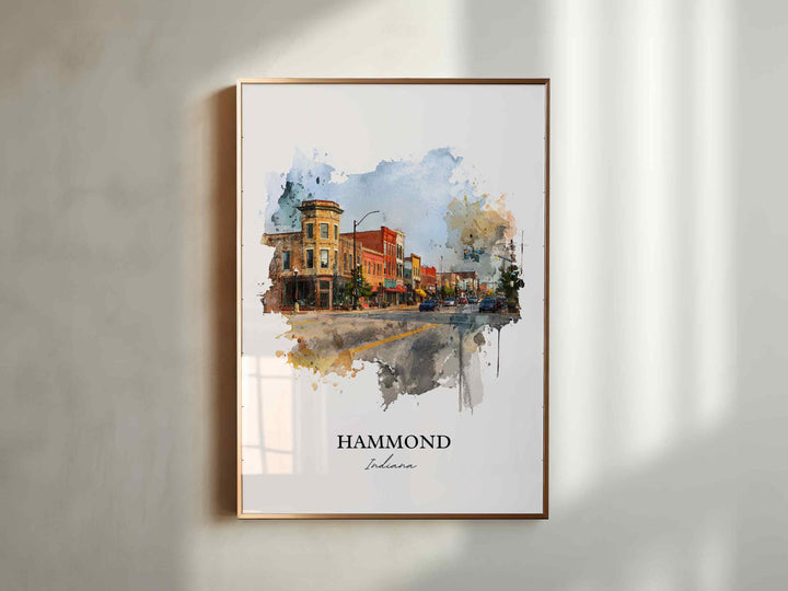 Hammond, Indiana – Watercolor Art Print