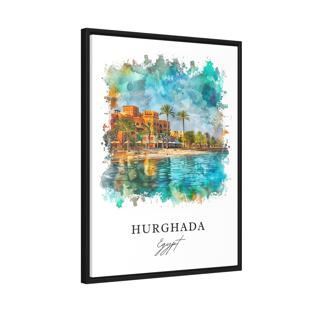 Hurghada Wall Art, Hurghada Egypt Print, Hurghada Watercolor, Hurghada Gift,