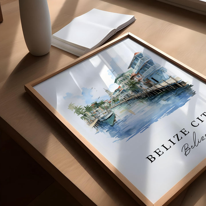 Belize City Wall Art - Belize Print