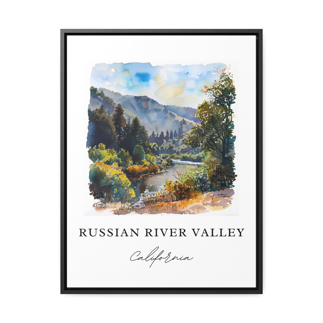 Russian River Valley Art, Sonoma Cali Print, Sonoma Watercolor Art, Russian River Valley Gift, Sonoma Travel Print, Housewarming Gift