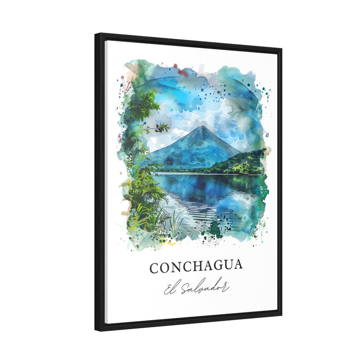Conchagua Art, Conchagua El Salvador Print, Conchagua Volcano Watercolor, Conchagua Gift, Travel Poster, Housewarming Gift