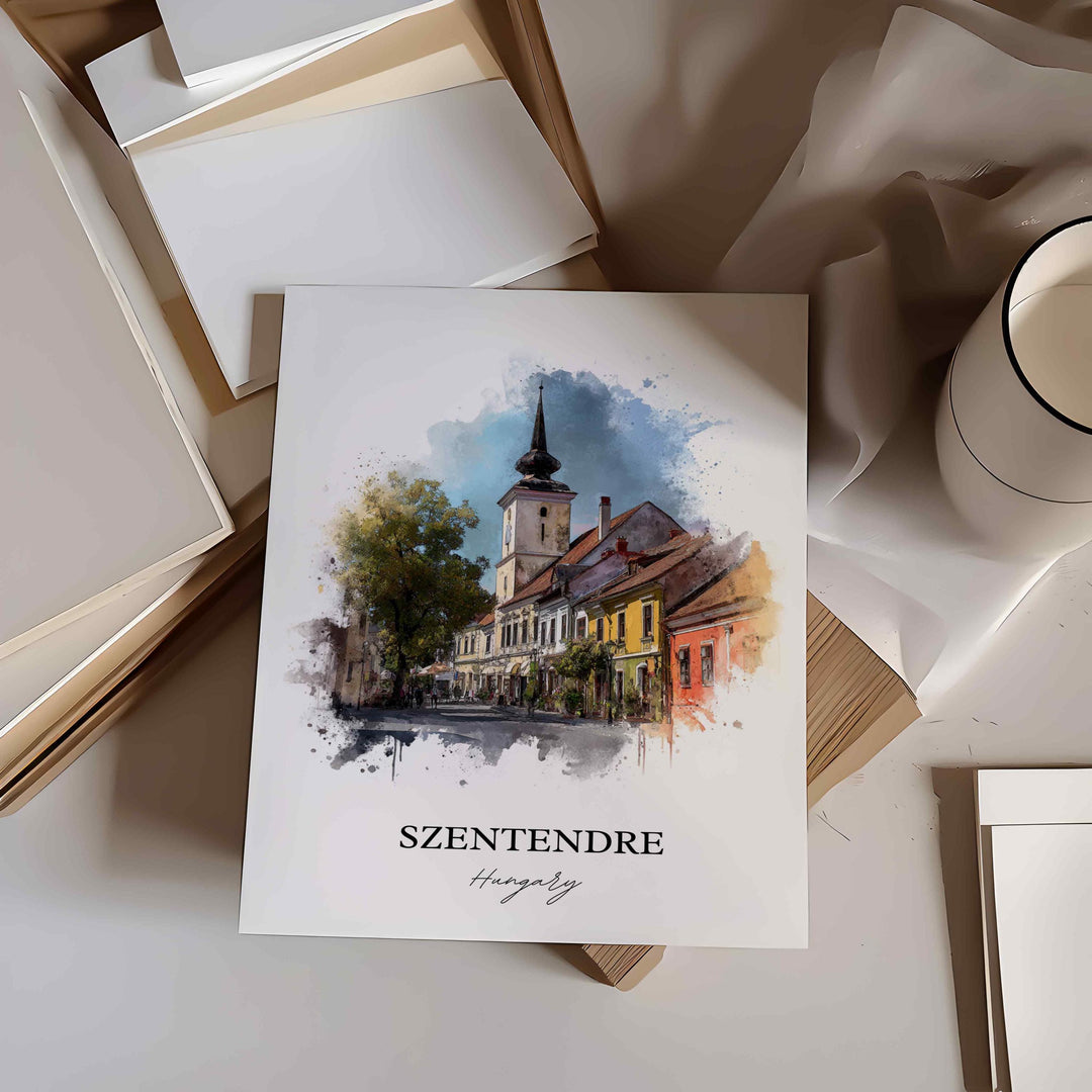 Szentendre, Hungary – Watercolor Art Print