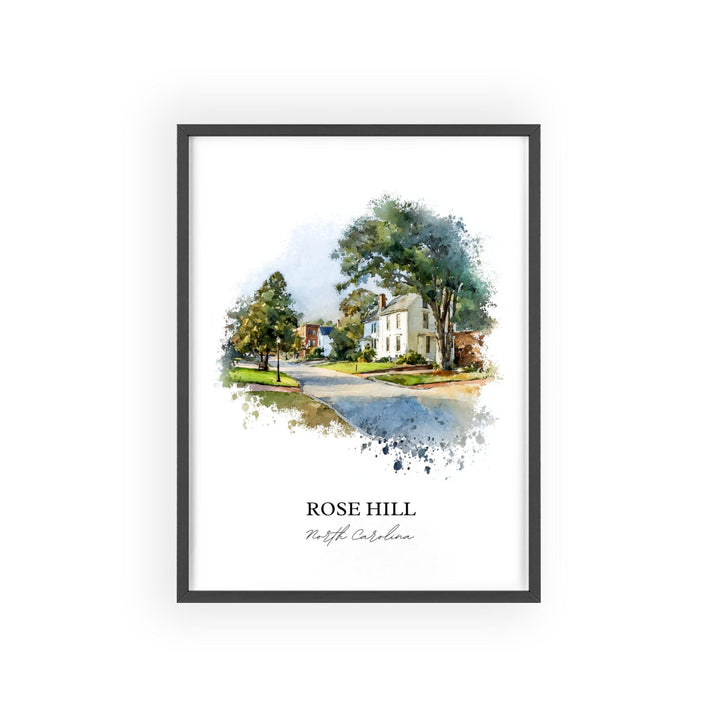 Rose Hill, North Carolina – Watercolor Art Print