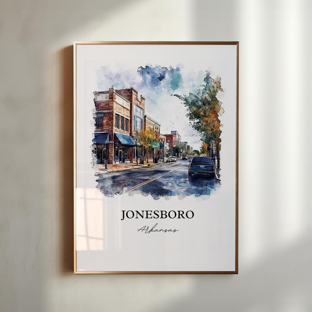 Jonesboro, Arkansas – Watercolor Art Print