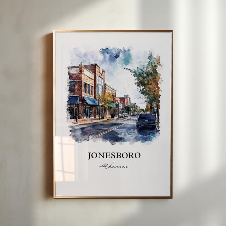 Jonesboro, Arkansas – Watercolor Art Print