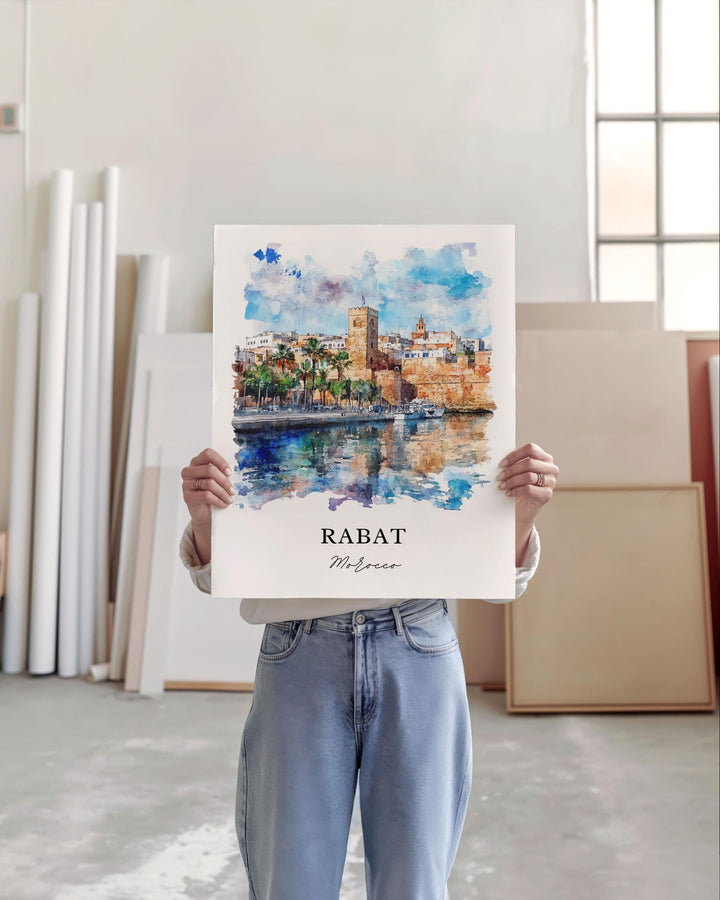 Rabat, Morocco – Watercolor Art Print