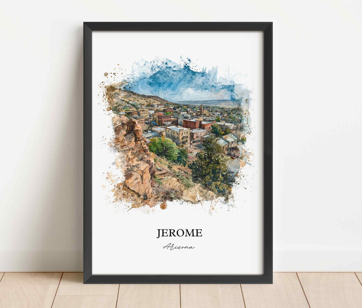 Jerome, Arizona – Watercolor Art Print
