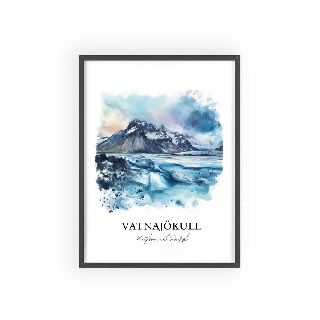 Vatnajökull National Park Wall Art, Iceland Print, Iceland Artwork, Vatnajökull Glacier Gift, Travel Print, Travel Poster, Housewarming Gift
