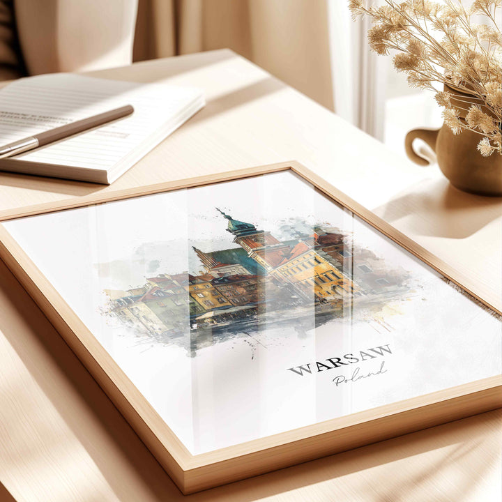 Warsaw, Poland – Watercolor Art Print