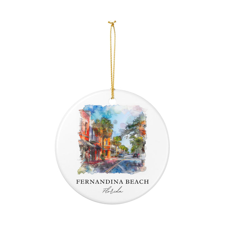 Fernandina Beach Ornament: Unique Fernandina Beach Souvenir, Florida Xmas Decor, and Authentic Fernandina Beach Gift