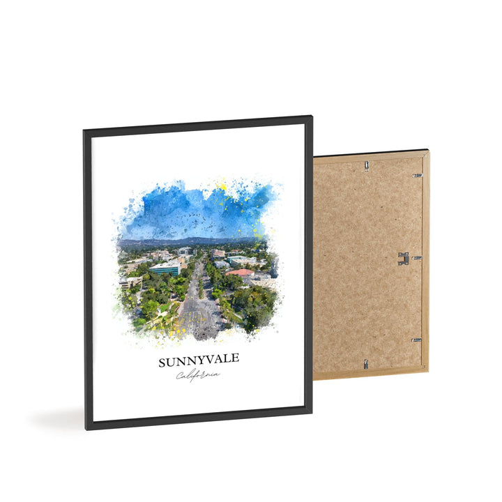 Sunnyvale, California – Watercolor Art Print