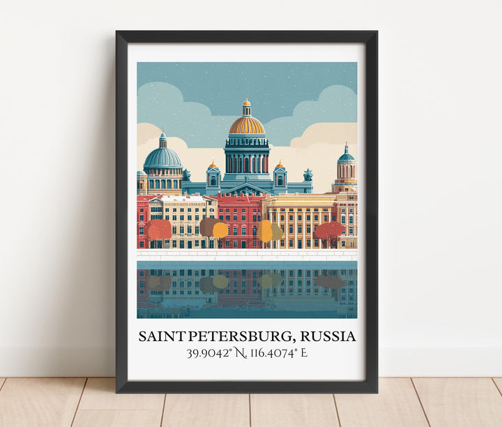 St Petersburg Russia Art, St Petersburg Retro Travel Art, Saint Petersburg Decor, Russia Gift, Russia Art, Travel Prints, Housewarming Gift