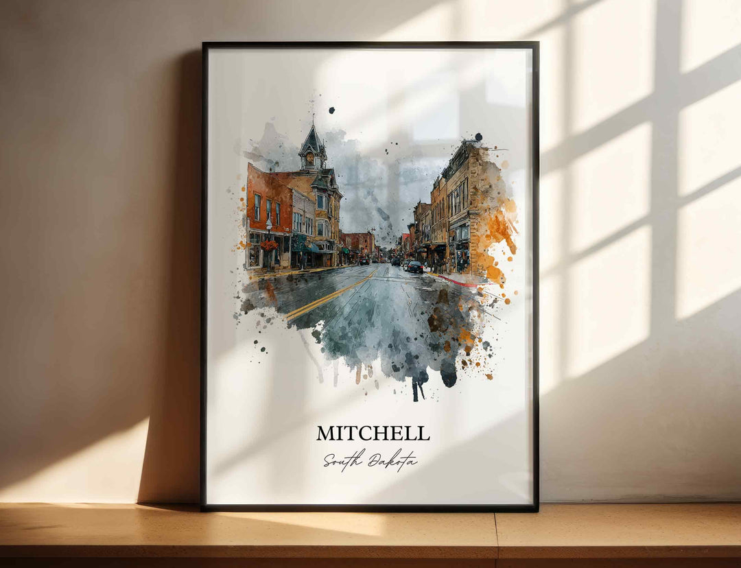 Mitchell, South Dakota – Watercolor Art Print