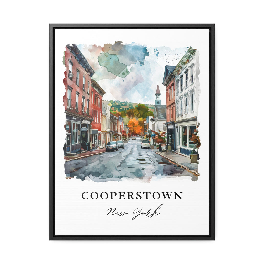 Cooperstown NY Wall Art, Cooperstown Print, Baseball Hall of Fame Art, Cooperstown NY Gift,