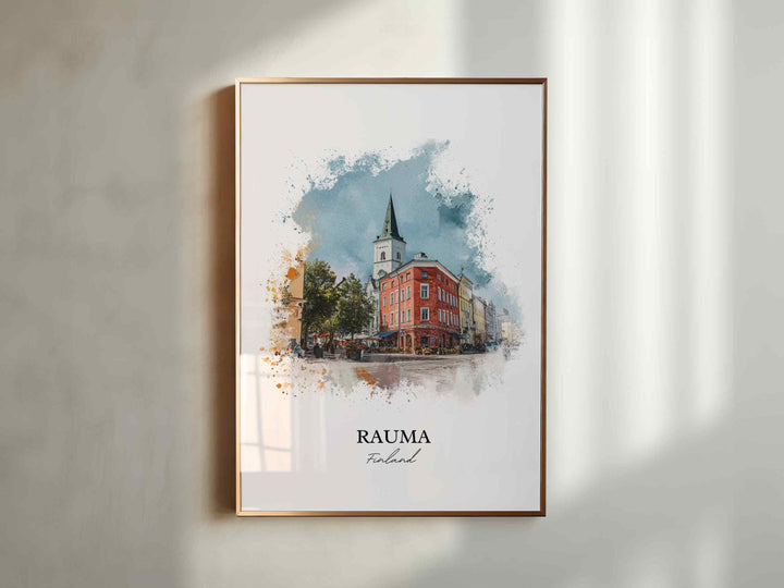 Rauma, Finland – Watercolor Art Print