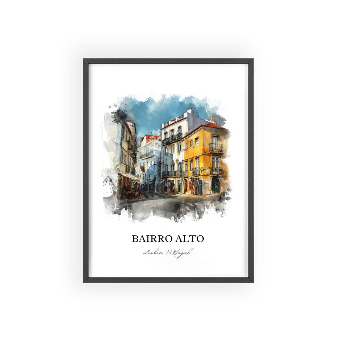 Bairro Alta, Portugal – Watercolor Art Print