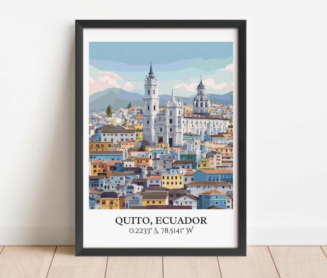 Quito, Ecuador – Watercolor Art Print