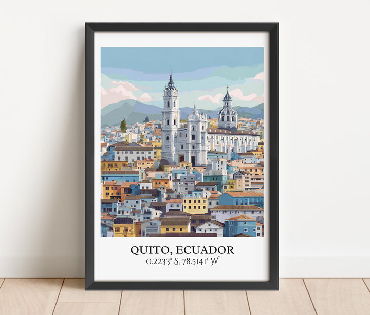 Quito, Ecuador – Watercolor Art Print