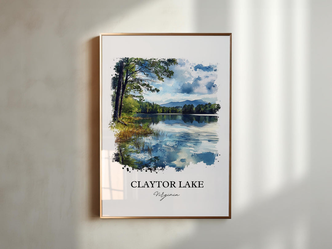 Claytor Lake, USA – Watercolor Art Print