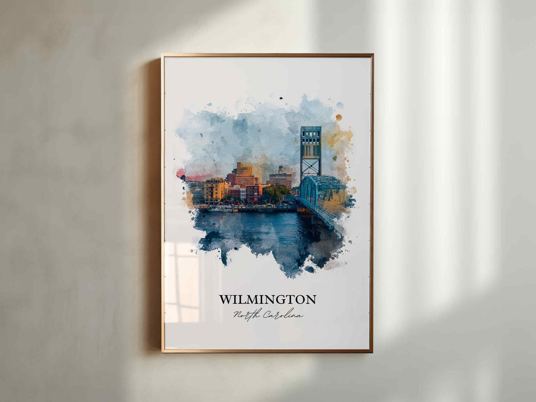 Wilmington, North Carolina – Watercolor Art Print