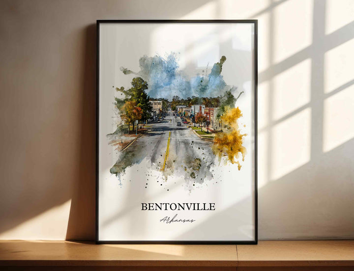 Bentonville, Arkansas – Watercolor Art Print