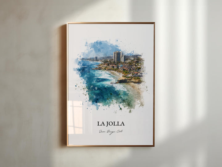 La Jolla, California – Watercolor Art Print